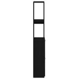 Bathroom Cabinet Black Oak 25 x 25 x 170 cm Engineered Wood 862669