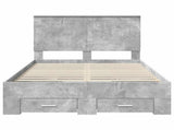 Bed Frame Concrete Grey 120 x 200 cm Engineered Wood 3411326