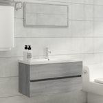 ZNTS Sink Cabinet Grey Sonoma 90x38.5x45 cm Engineered Wood 815655