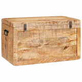 Storage Box with Storage with Door Brown Solid Mango Wood 4104567