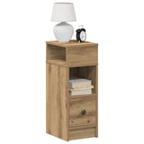 Bedside Cabinet with Drawer Artisan Oak 25x31x66 cm 858630