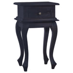 ZNTS Bedside Table Light Black Coffee 35x30x60cm Solid Mahogany Wood 288820