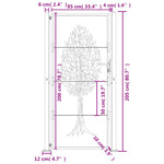 Garden Gate Anthracite 105x205 cm Steel Tree Design 153159