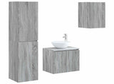 Bathroom Furniture Set 3 pcs Grey Sonoma 33 x 34.5 x 160 cm 3406069