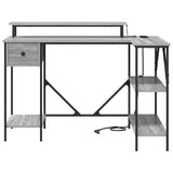 Desk with Drawer Grey Sonoma 120 x 79 x 86.5 cm Engineered Wood 859403