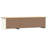 TV Cabinet VIGO White 156x40x40 cm Solid Wood Pine 353173