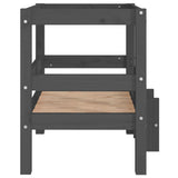 Dog Bed Grey 55.5x53.5x60 cm Solid Wood Pine 822369