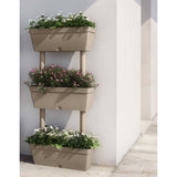 Garden Planter 6 pcs 100 cm Taupe 151825