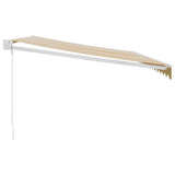Retractable Awning Yellow and White 4.5x3 m Fabric and Aluminium 3154434