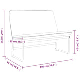 Bench Black 100x75x76 cm Fabric 351323