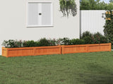 Garden Planters 2 pcs Wax Brown Solid Wood Pine 837479