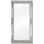 ZNTS Wall Mirror Baroque Style 100x50 cm Silver 243681