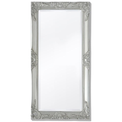 ZNTS Wall Mirror Baroque Style 100x50 cm Silver 243681