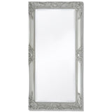 Wall Mirror Baroque Style 100x50 cm Silver 243681