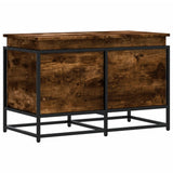 Storage Box with Lid Smoked Oak 80x40x51.5 cm Engineered Wood 848801