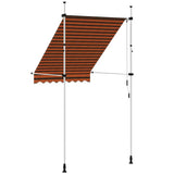 Manual Retractable Awning 150 cm Orange and Brown 145835