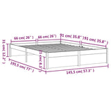 Bed Frame without Mattress Solid Wood 140x190 cm 814929