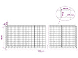 Gabion with 5 mm Wire and 10x10 cm Mesh 650x50x100 cm 3465223