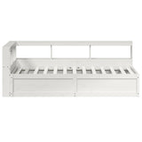 Bookcase Bed without Mattress White 90x190cm Solid Wood Pine 3324482