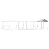 Outdoor Dog Kennel with Roof Silver 10x6x2.5 m Galvanised Steel 3190472