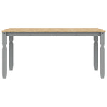 ZNTS Dining Table Corona Grey 160x80x75 cm Solid Wood Pine 4005718