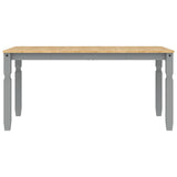 ZNTS Dining Table Corona Grey 160x80x75 cm Solid Wood Pine 4005718