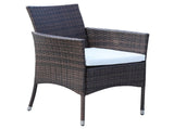 6 Seater Rattan Dining Set with Cushions, Rattan Garden Furniture Set with 6 Armchairs, Rectangular T3398P317727