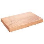 Table Top Light Brown 60x40x cm Treated Solid Wood Oak 3156346