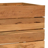 Raised Bed 50x40x38 cm Recycled Teak Wood and Steel 47421