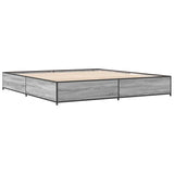 Bed Frame without Mattress Grey Sonoma 200x200 cm 3279825