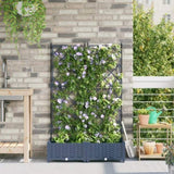 Garden Planter 2 pcs Grey 80 x 40 x 125.5 cm Plastic 42002860