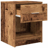 Bedside Cabinets 2 pcs with Drawer Old Wood 40x34x50 cm 858782