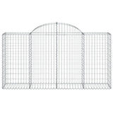 Arched Gabion Basket 200x50x100/120 cm Galvanised Iron 153495