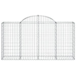 Arched Gabion Baskets 10 pcs 200x50x100/120 cm Galvanised Iron 3146328