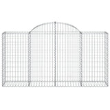 Arched Gabion Basket 200x50x100/120 cm Galvanised Iron 153495