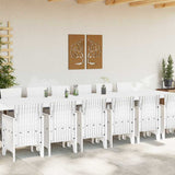 Garden Dining Set with Cushions with Cushion 15 pcs White PP 3378805