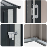 Garden Sheds Anthracite 203.5 x 73 x 200 cm Metal 42011301