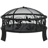 Fire Pit with Poker 50 cm XXL Steel 360063