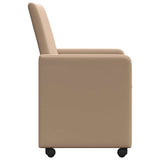 Dining Chairs with Wheels 2 pcs Cappuccino 57 x 66 x 94 cm 42017822