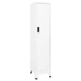 Locker Cabinet White 38x45x180 cm Steel 339772