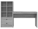 Desk with Drawer with Shelf with Storage 2 pcs Grey Sonoma 3337326