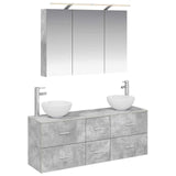 Bathroom Furniture Set 4 pcs Concrete Grey 3406698