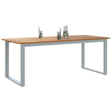 Garden Dining Table Grey 200 x 90 x 75 cm 4010597