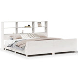 Bed Frame without Mattress White 180x200 cm Super King Solid Wood Pine 3323681