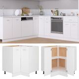 Corner Bottom Cabinet Lyon White 75.5x75.5x81.5 cm Engineered Wood 802489