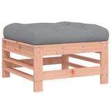Garden Footstool with Cushion Solid Wood Douglas 825672