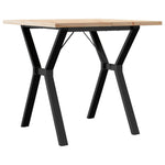 ZNTS Dining Table Y-Frame 80x80x75.5 cm Solid Wood Pine and Steel 3282783