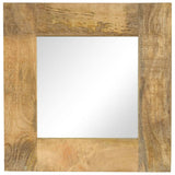 Mirror Solid Mango Wood 50x50 cm 246301