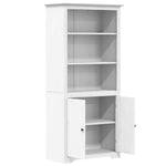 ZNTS Bookcase BODO White 80x40x172 cm Solid Wood Pine 355056