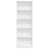 Bookcase White 60x24x176 cm Engineered Wood 857821
